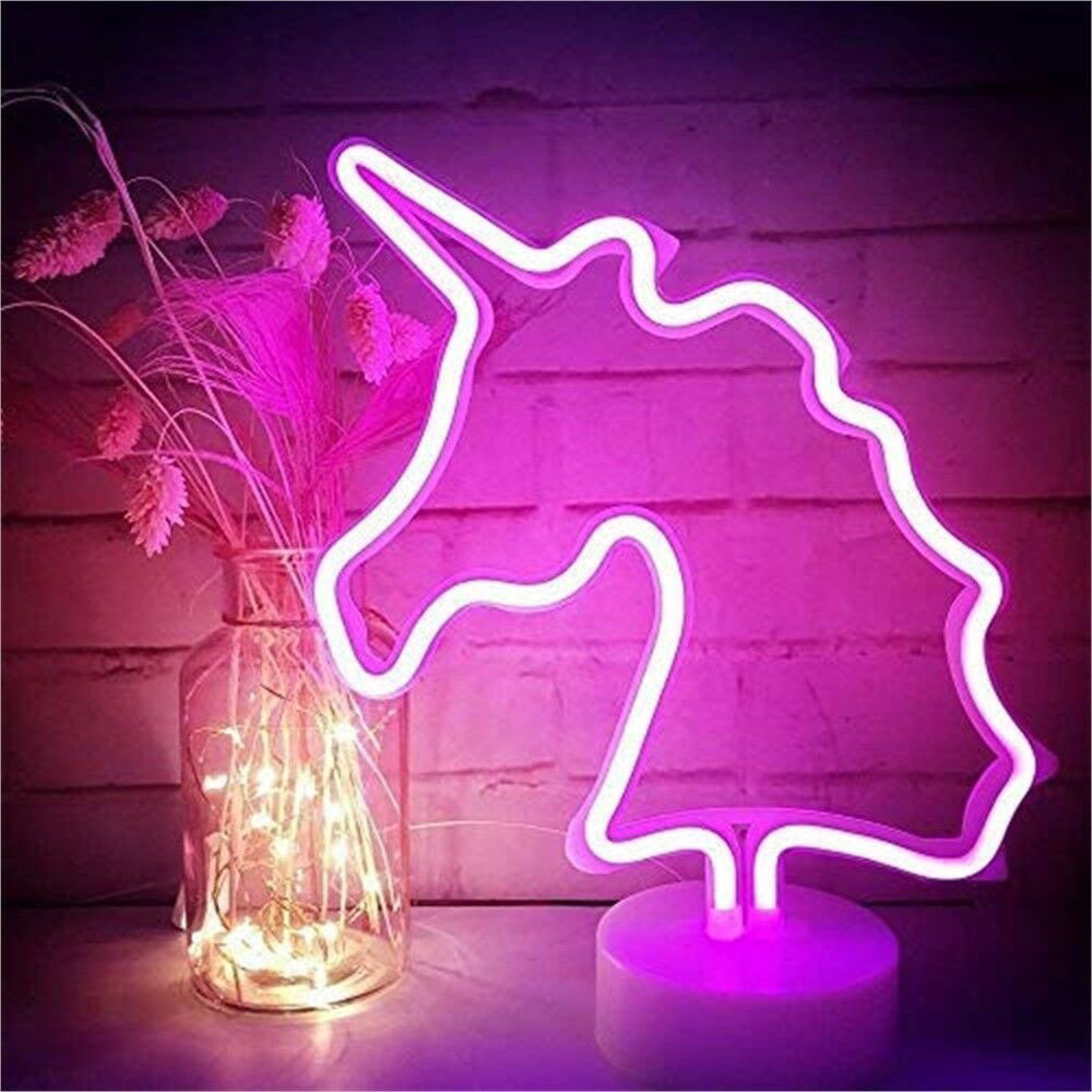 NEON STANDING LIGHT UNICORN 30CM