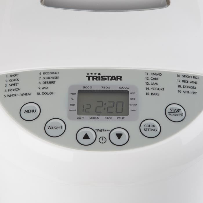 TRISTAR BM-4586 BREAD MAKER 1000GR 550W