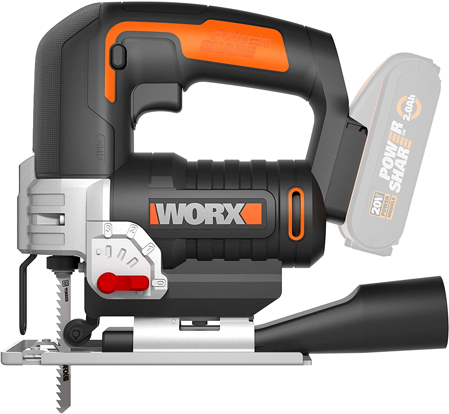 WORX WX543.9 JIGSAW 24MM SOLO 20V