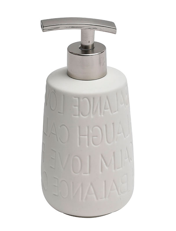 TENDA MATT STONEWARE SOAP DISPENSER NATURAL