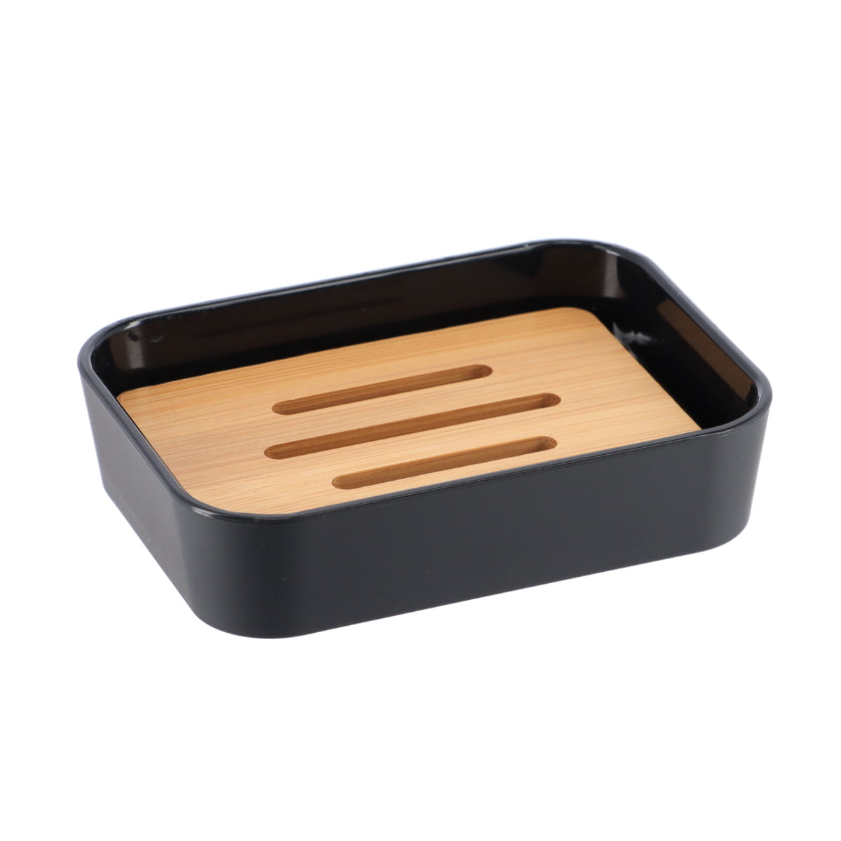 TENDA SOAP DISH BLACK /BAMBOO