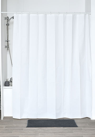 TENDA PEVA SHOWER CURTAIN 180X200CM WHITE