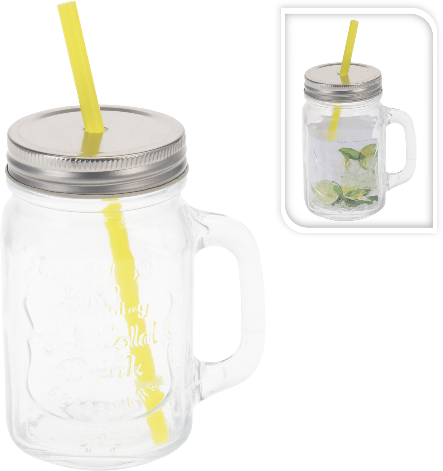 DRINKING GLASS HANDLE & LID