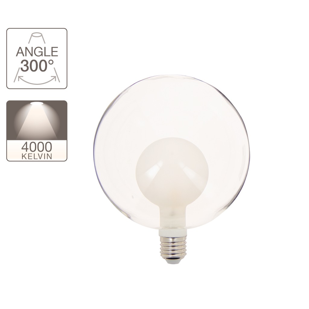 XANLITE ΛΑΜΠΤΗΡΑΣ LED DECO ΔΙΠΛΟ ΓΥΑΛΙ ΣΧΗΜΑ ΣΦΑΙΡΑΣ E27 1,5W (20W) ΛΕΥΚΟ ΦΩΣ 4000K 180 LUMENS ΜΕ ΑΠΟΣΠΟΜΕΝΟ G9 ΛΑΜΠΤΗΡΑ