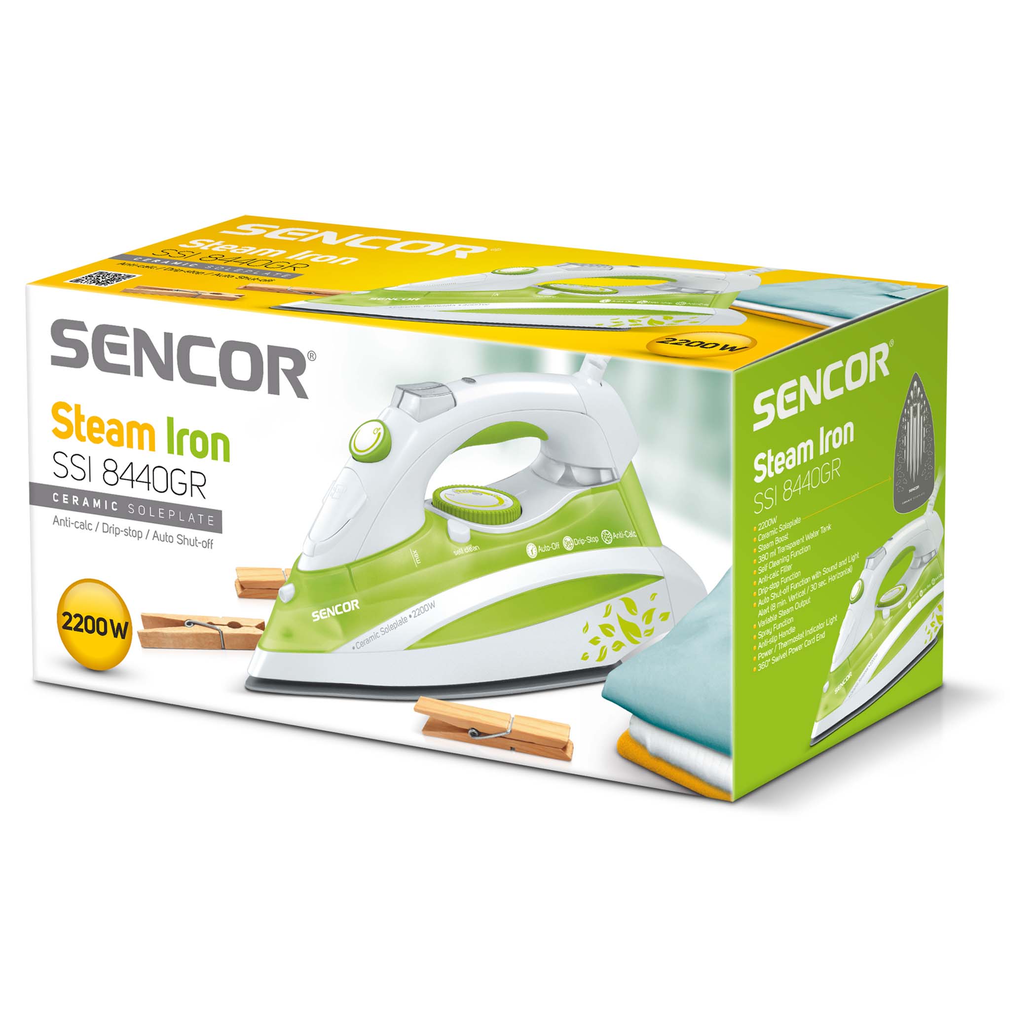 SENCOR SSI 8440GR STEAM IRON 380ML 2.2KW