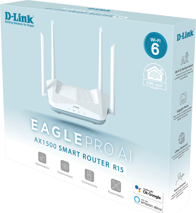 D-LINK R15/BNA ΑΣΥΡΜΑΤΟ SMART ROUTER WIFI AX1500