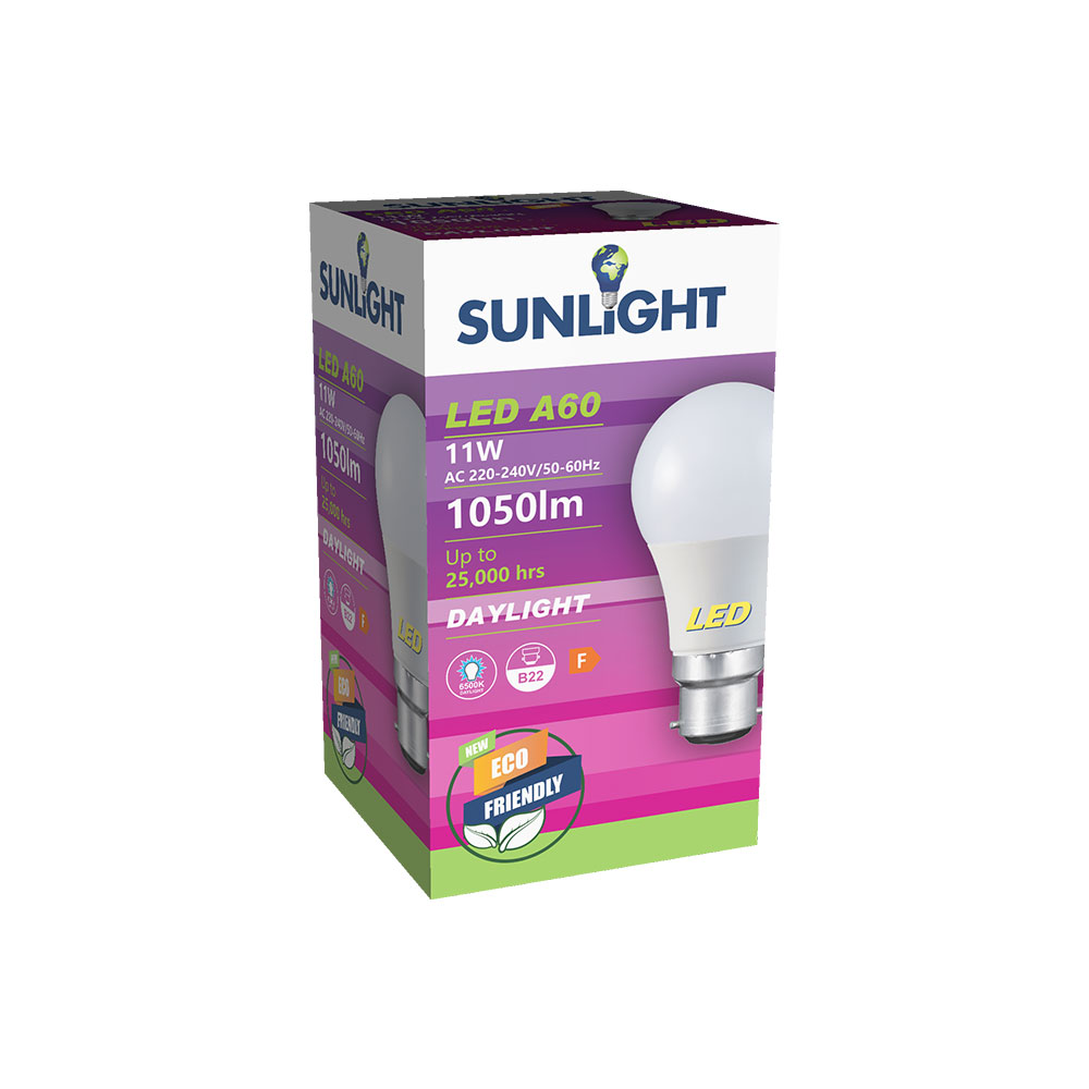 SUNLIGHT LED 11W A60 ΛΑΜΠΤΗΡΑΣ B22 1050LM 6500K FROSTED