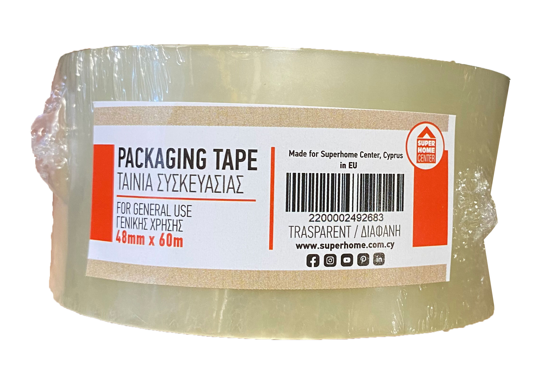 PACKAGING TAPE 48MMX60M TRANSPARENT