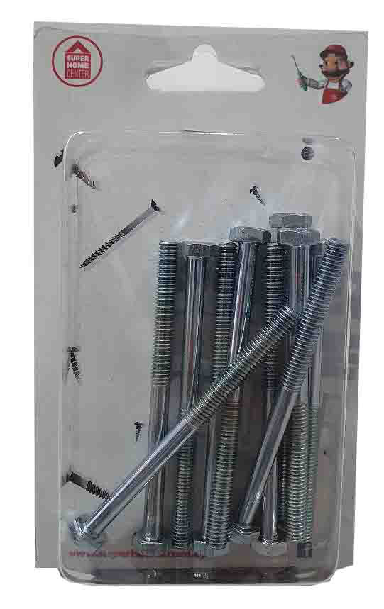 HEXAGON PART THREADED SCREW 6X80 10PCS