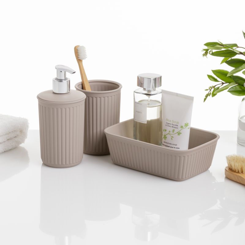 TATAY BATHROOM TABLEWARE SET A6 BAOBAB TAUPE