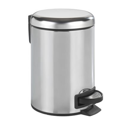 WENKO PEDAL BIN SPEEDY 3L MATT SILVER