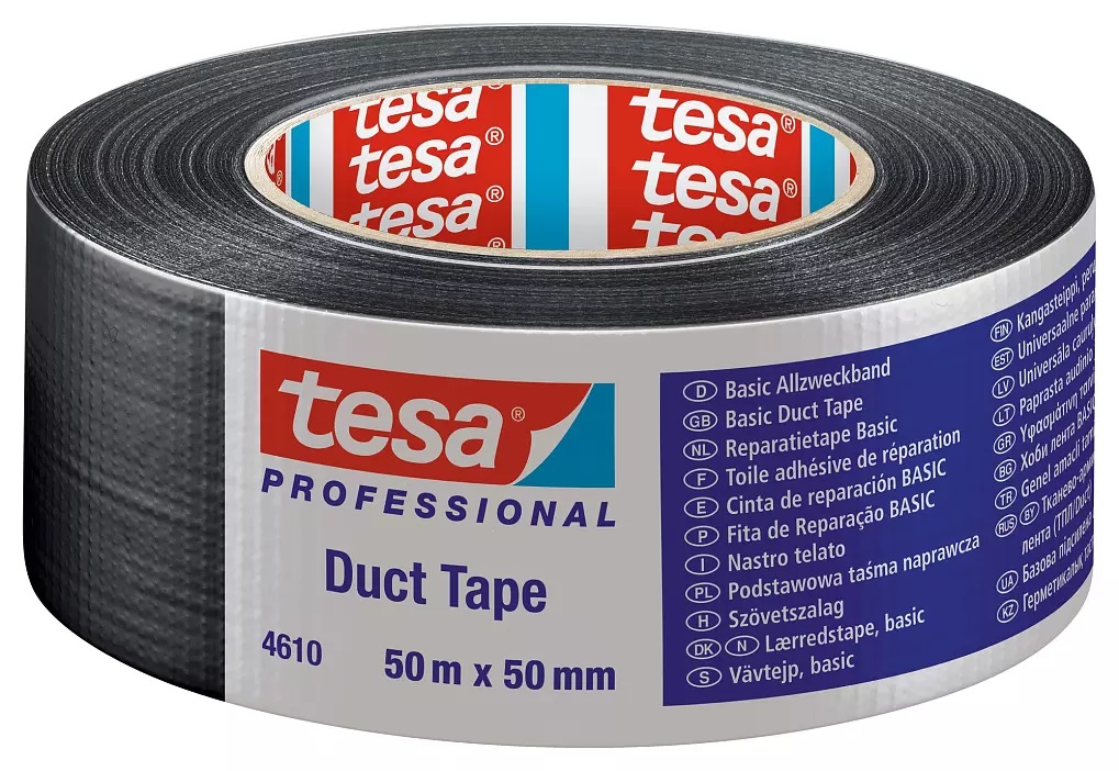 TESA BASIC CLOTH TAPE 50Mx50mm BLACK