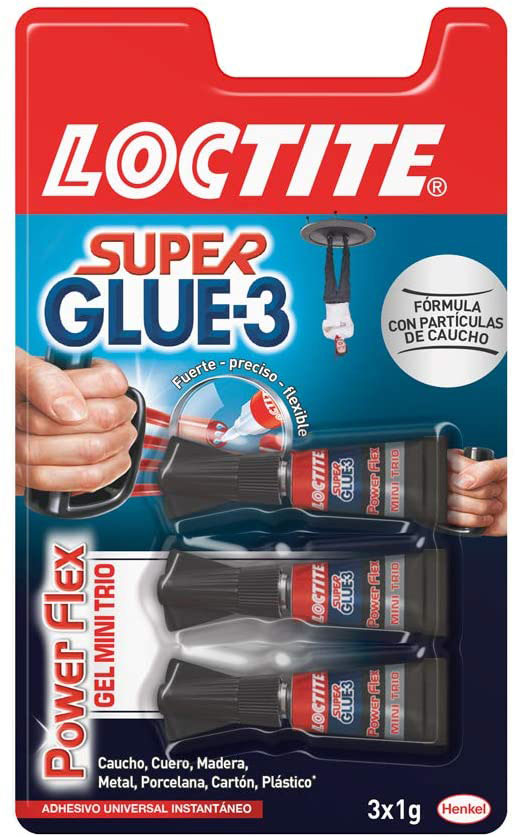 LOCTITE SUPER ATTAK POWER FLEX CYANOACRYLIC INSTANT ADHESIVE 3 X 1GR