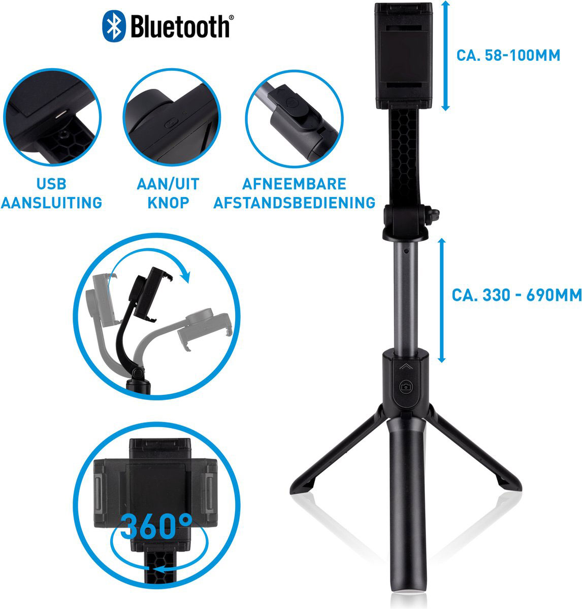 GRUNDIG SELFIE STICK STABILIZER TRIPOD