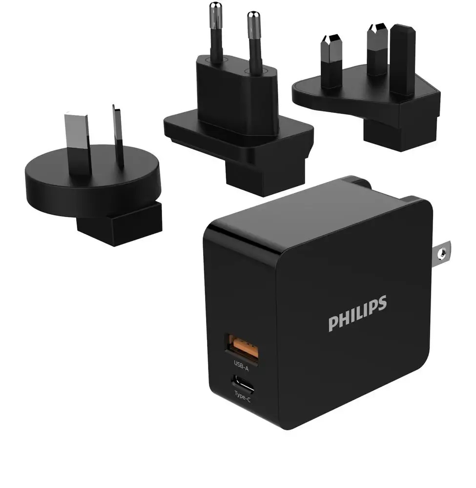 PHILIPS TRAVEL CHARGER USB & USB-C