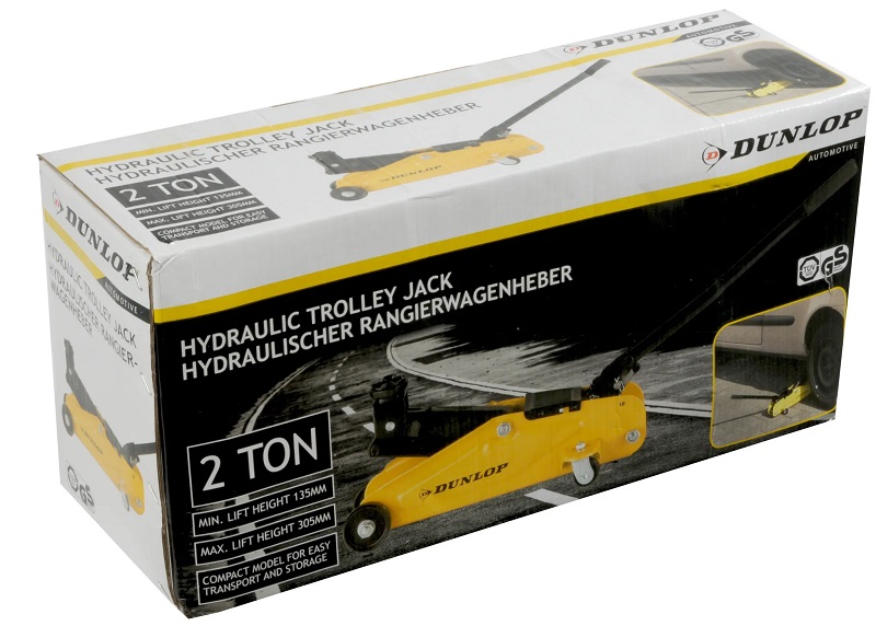 DUNLOP HYDRAULIC TROLLEY JACK 2000KG 