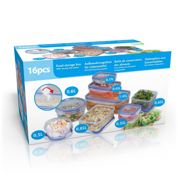 FOOD CONTAINERS 16PCS