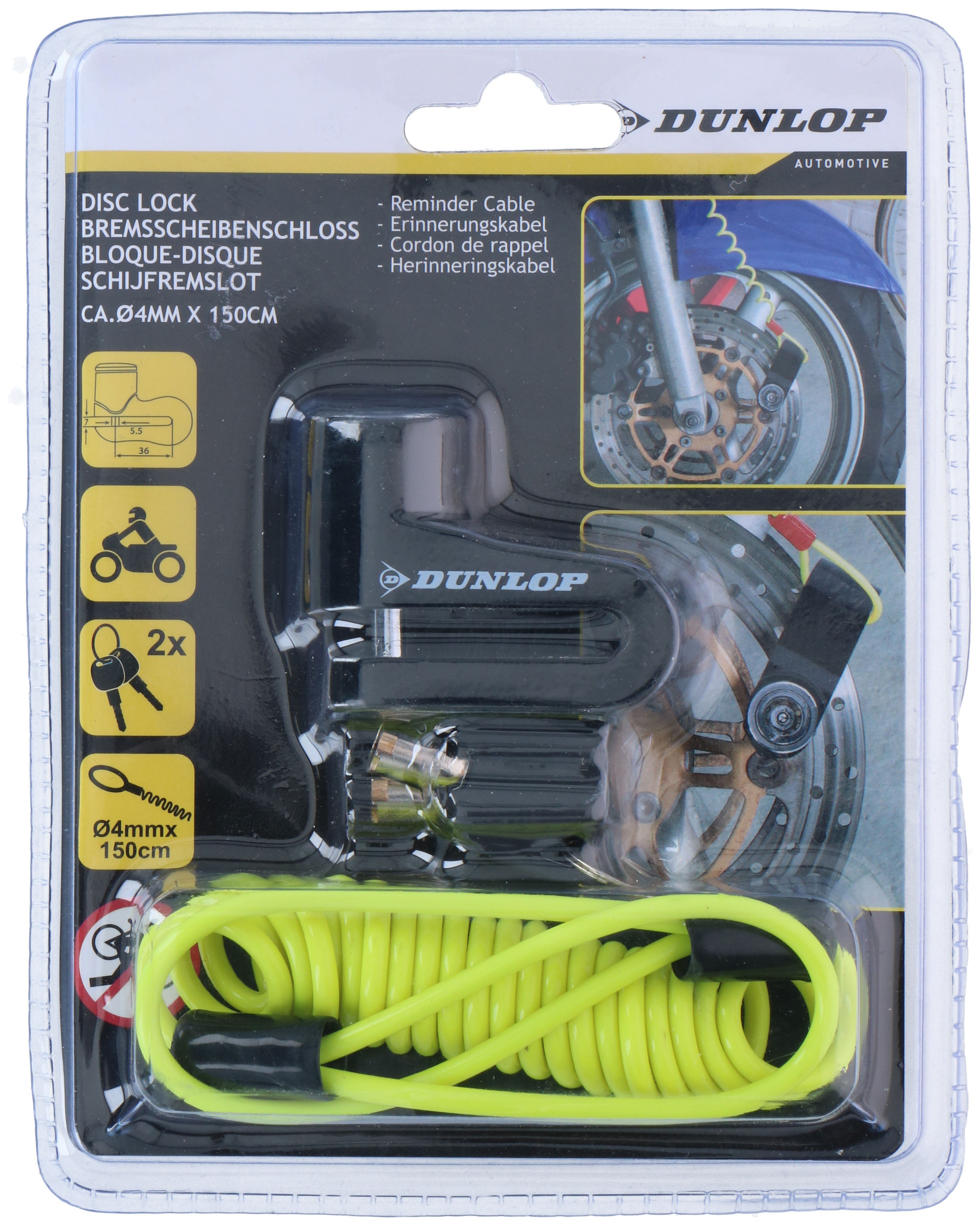 DUNLOP DISC LOCK MOTORBIKE