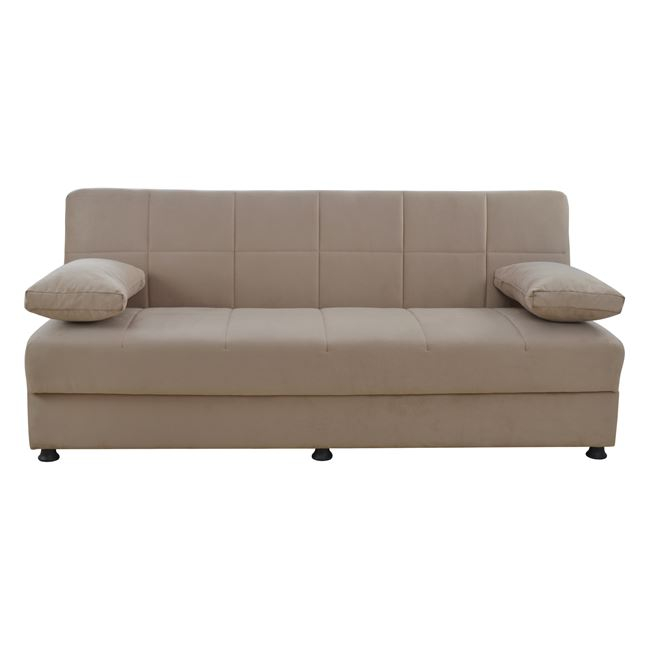 EGE HM3067.05 SOFA BED 3 SEATS VELVET BEIGE 192X74X82CM