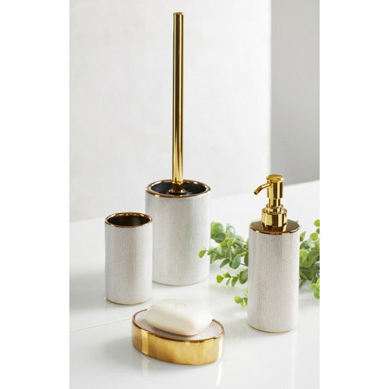 WENKO NURIA SOAP DISPENSER GOLD/WHITE