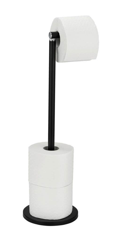 WENKO FREESTANDING TOILET PAPER HOLDER BLACK