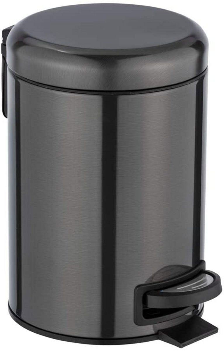 WENKO PEDAL BIN LEMAN 3L METALLIC BLACK