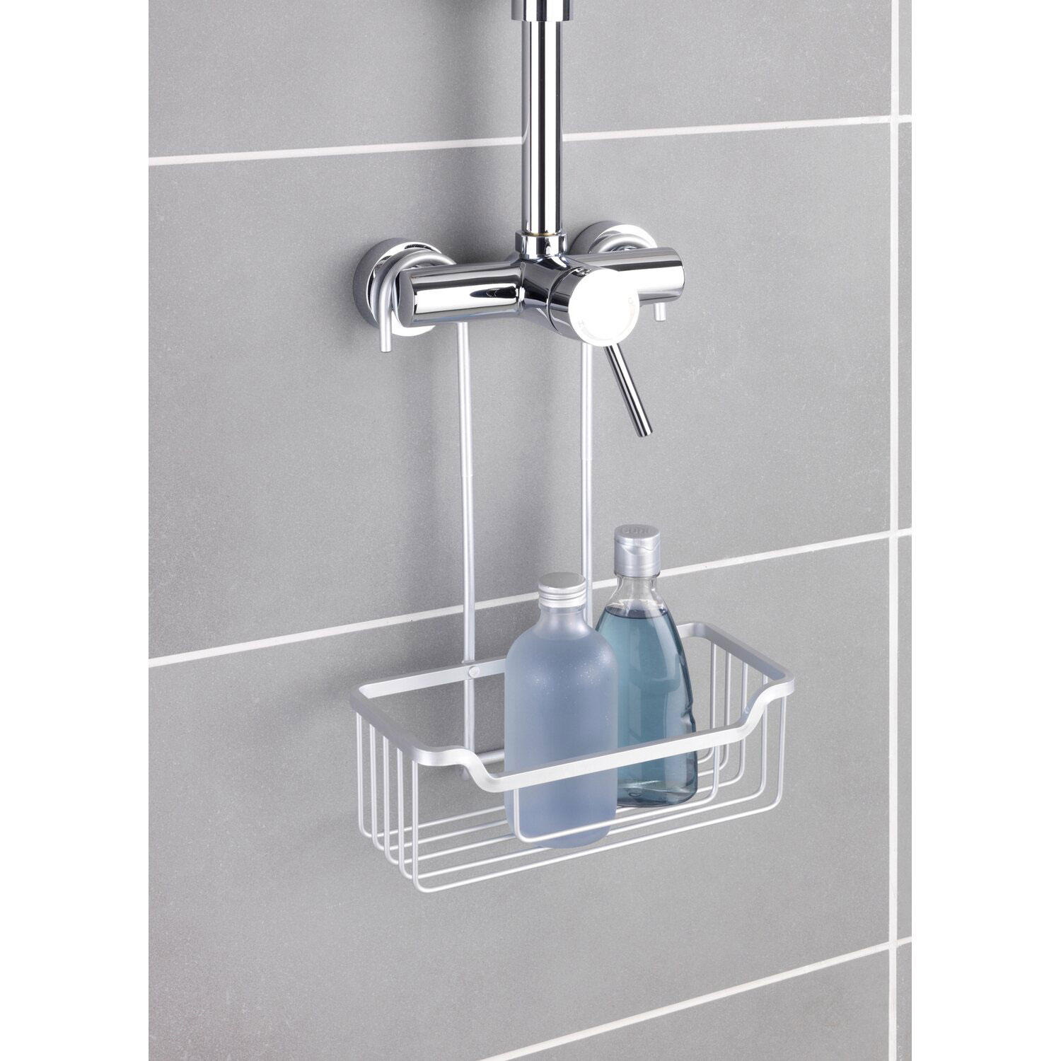 WENKO ALUMINIUM THERMOSTAT SHOWER CADDY MILO