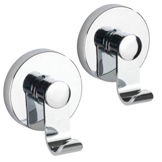 WENKO VACUUM-LOC HOOK SET IRUN 2PCS SILVER