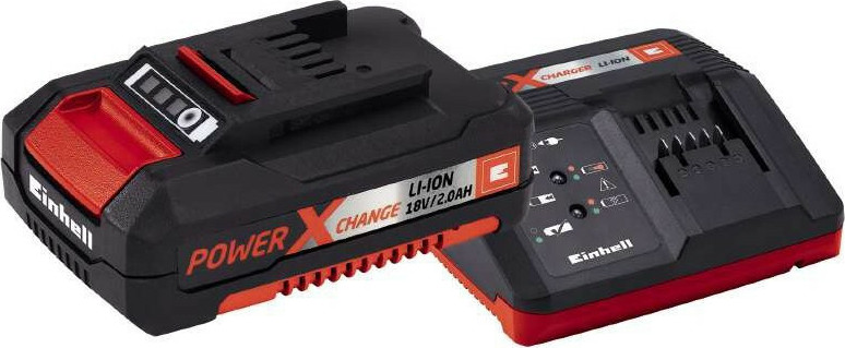 EINHELL POWER X-CHANGE 18V 2AH ΣΕΤ ΜΠΑΤΑΡΙΑ & ΤΑΧΥΦΟΡΤΙΣΤΗΣ