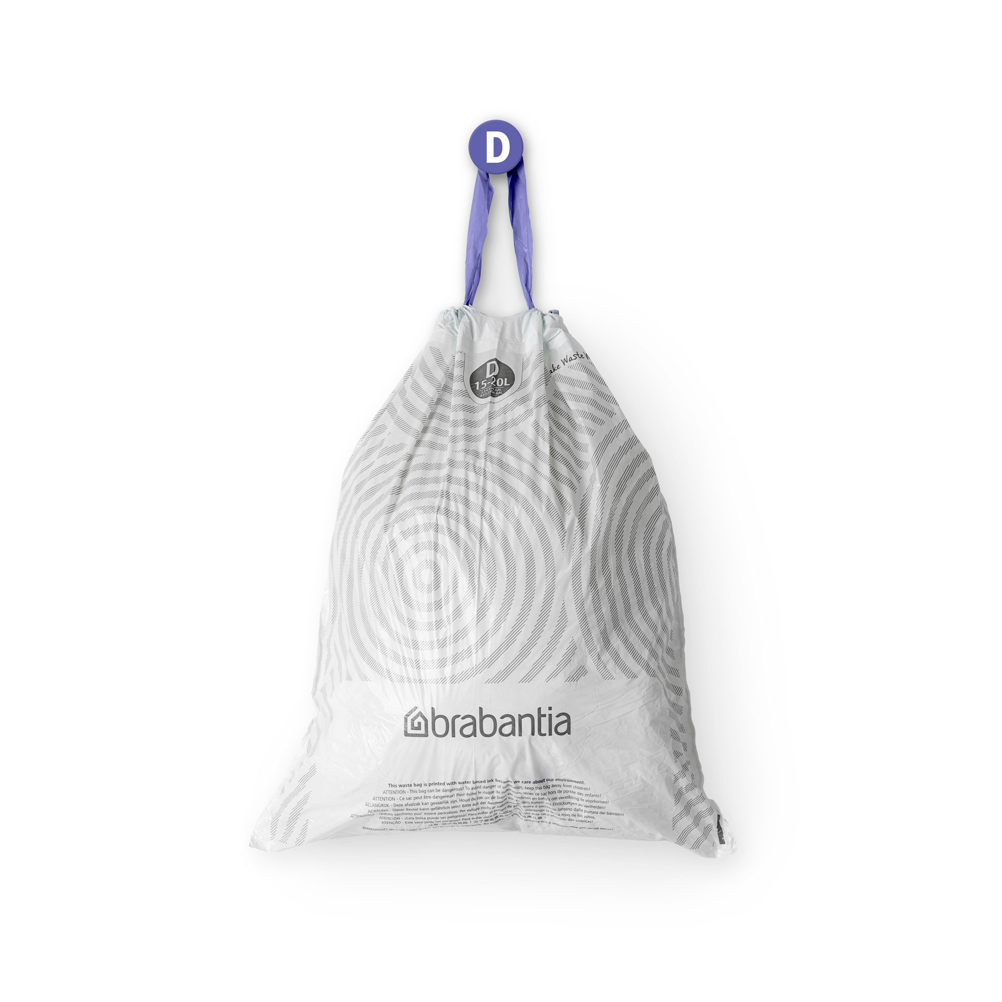 BRABANTIA PERFECTFIT BIN BAGS CODE D SIZE 15-20L 20PCS