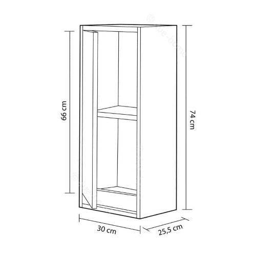 FORES ΚΟΛΩΝΑ DAKOTA ΞΥΛΙΝΗ 74X30X26CM