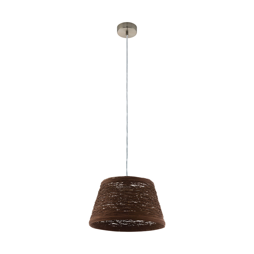 EGLO 'DONADO' 1xE27 (MAX.60W) PENDANT LIGHT BROWN Ø385xH1100MM