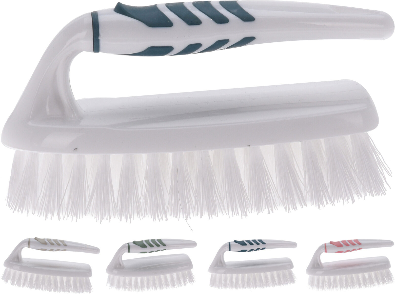 SCRUB BRUSH PP WITH NON SLIP TPE GRIP 155MM 4 ΔΙΑΦΟΡΕΤΙΚΑ ΧΡΩΜΑΤΑ