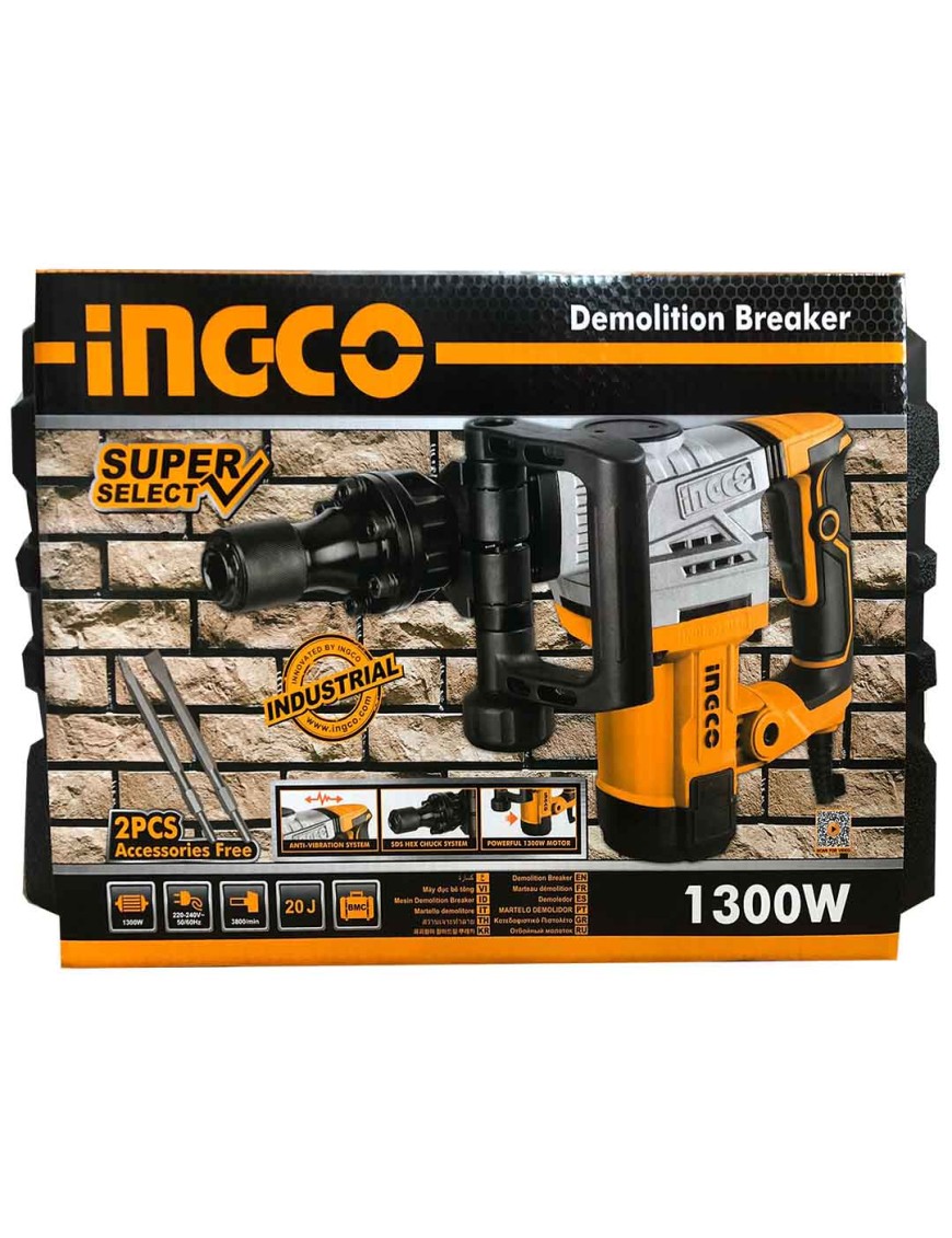 INGCO PDB130018 DEMOLITION HAMMER DRILL 20J 1300W