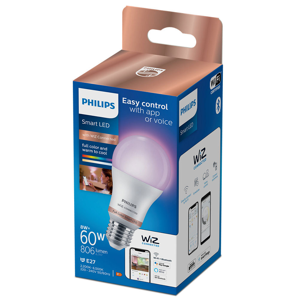 WIZ LED BULB-WiZ CONNECTED 60W A60 E27 922-65