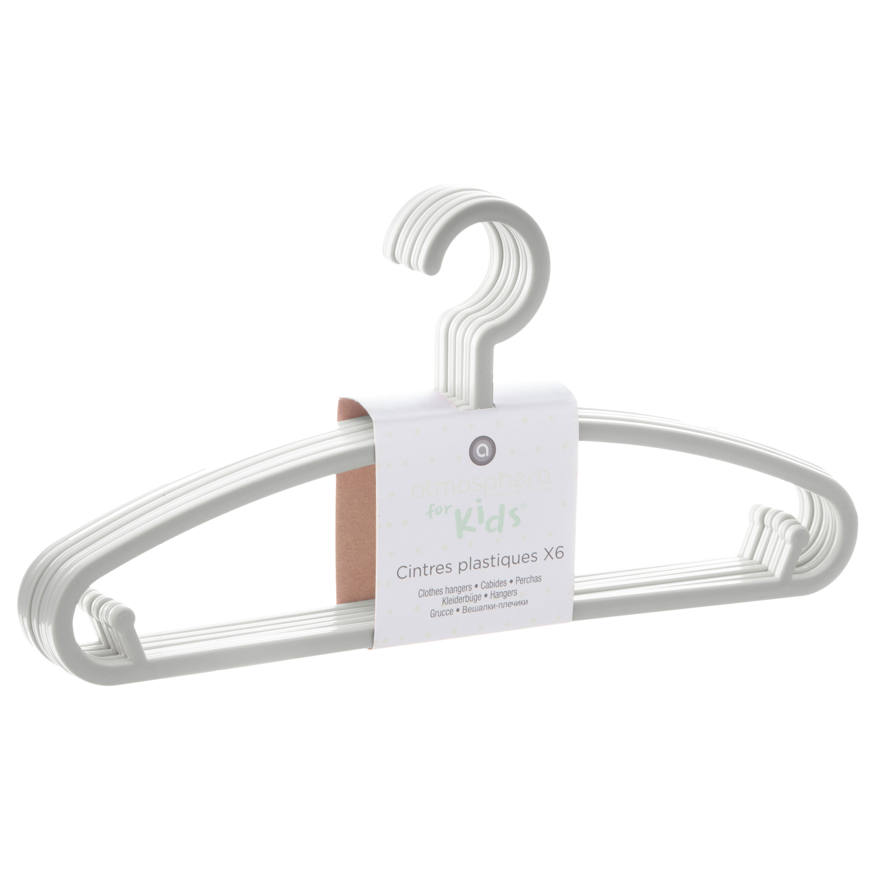 ATMOSPHERA KIDS HANGER SET6 GREY