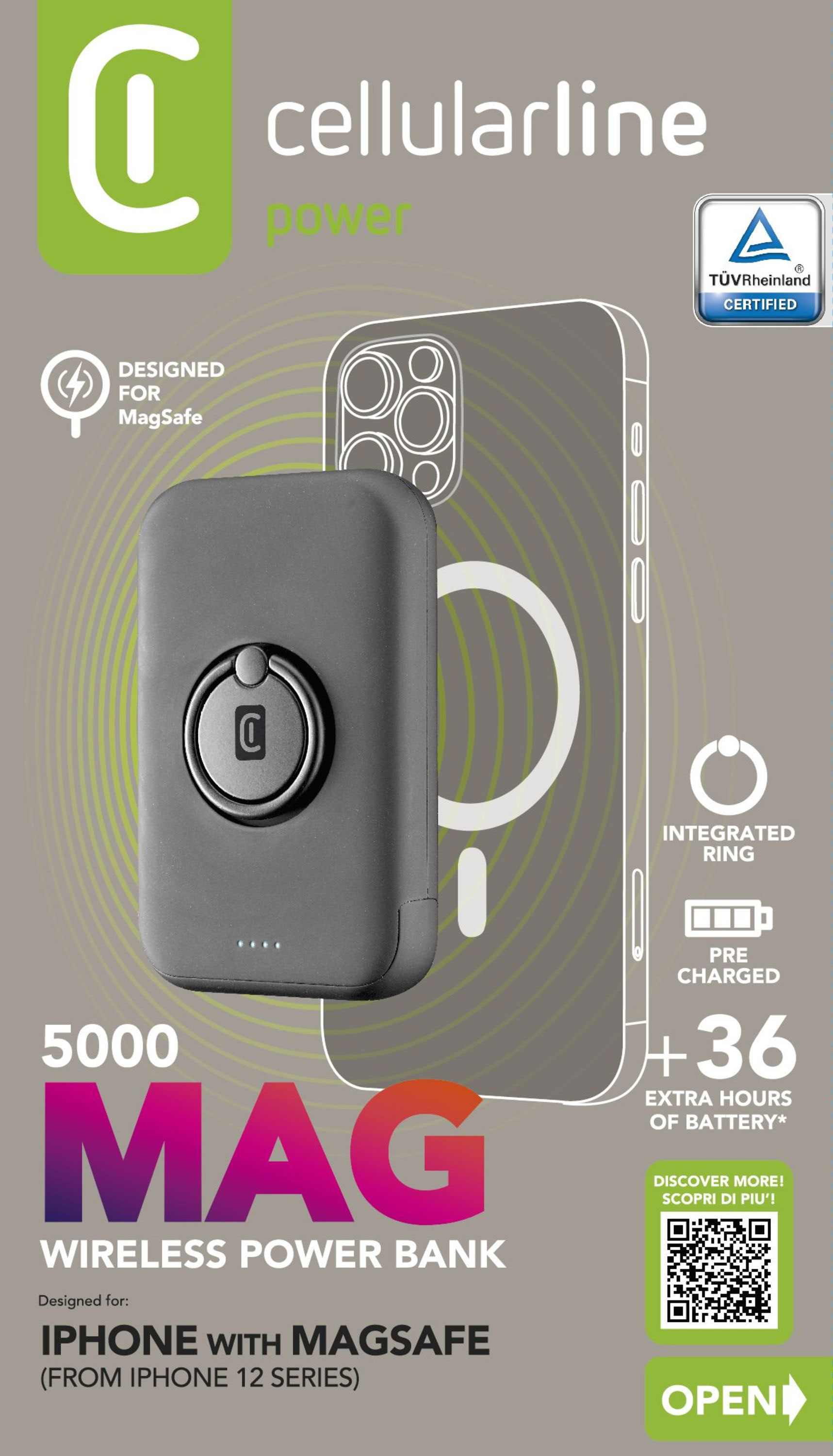 CELLULAR LINE POWER BANK ΦΟΡΗΤΟ 5000