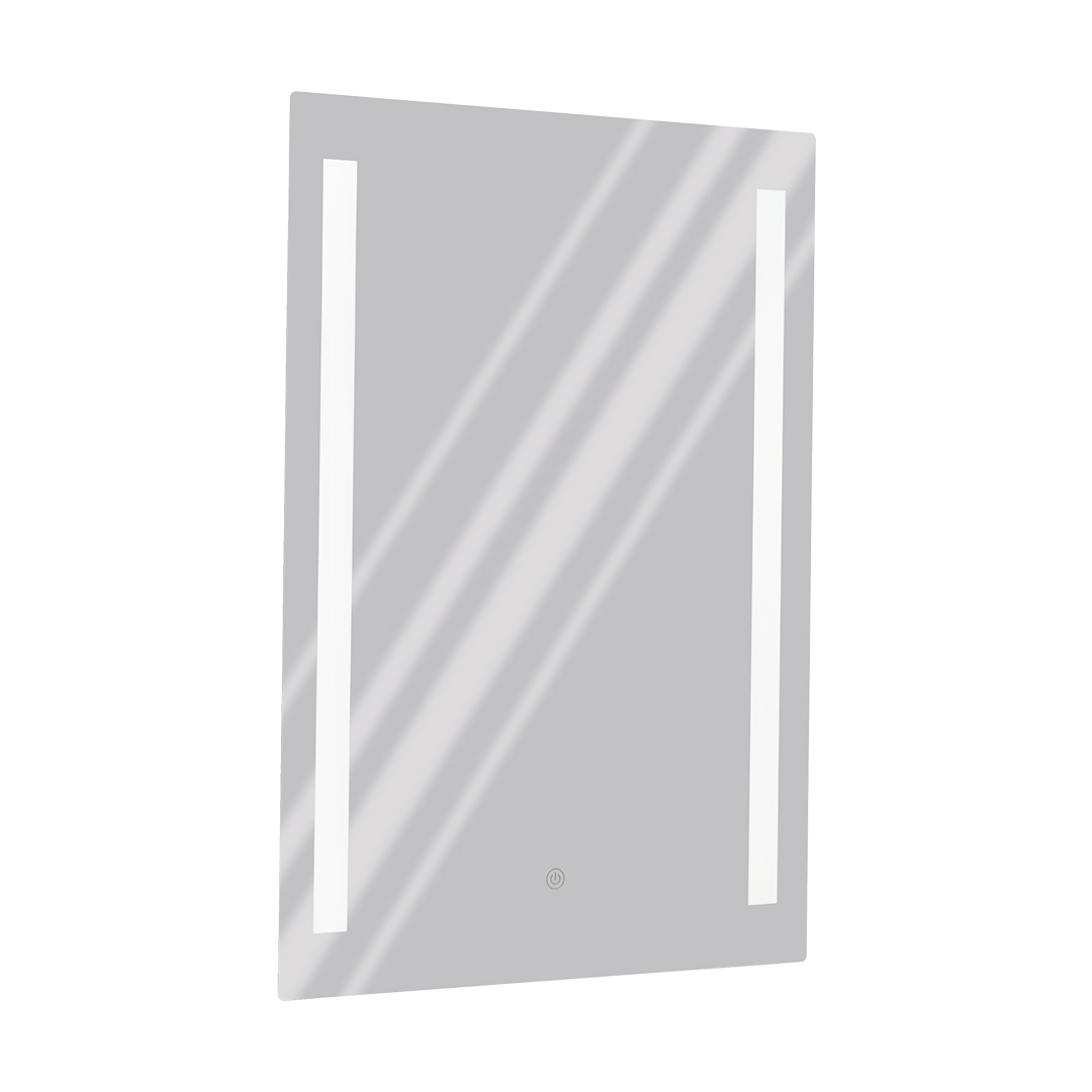 EGLO 'BUENAVISTA' LED 2x6.1W MIRROR WALL LIGHT TOUCH SILVER 1300LM 4000K IP44 L500xW30xH700MM