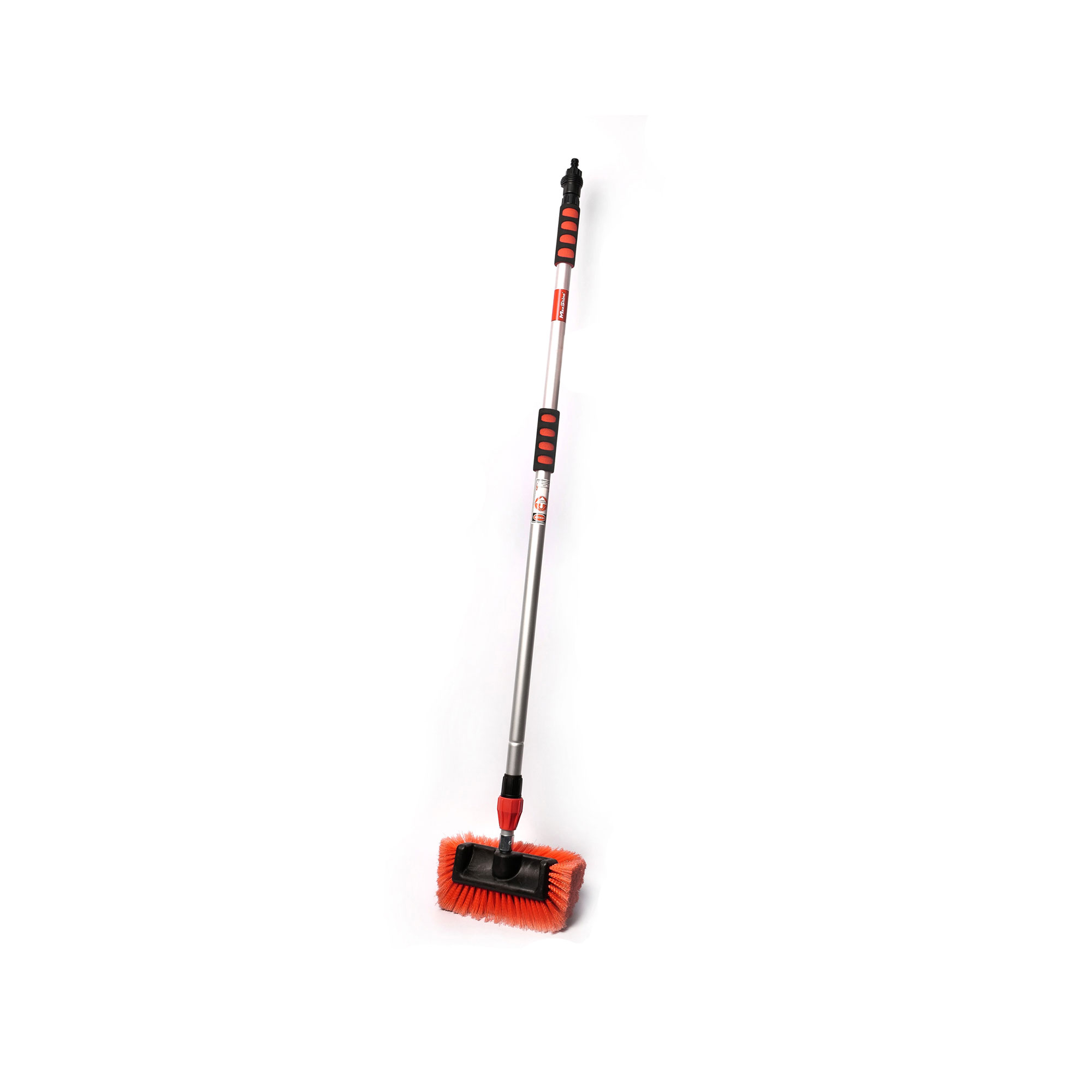 MAXSHINE FLOW-THRU WASH BRUSH 10 WITH 47''-94'' ALUMINIUM EXTENSION POLE & WATER SWITCH ON/OFF