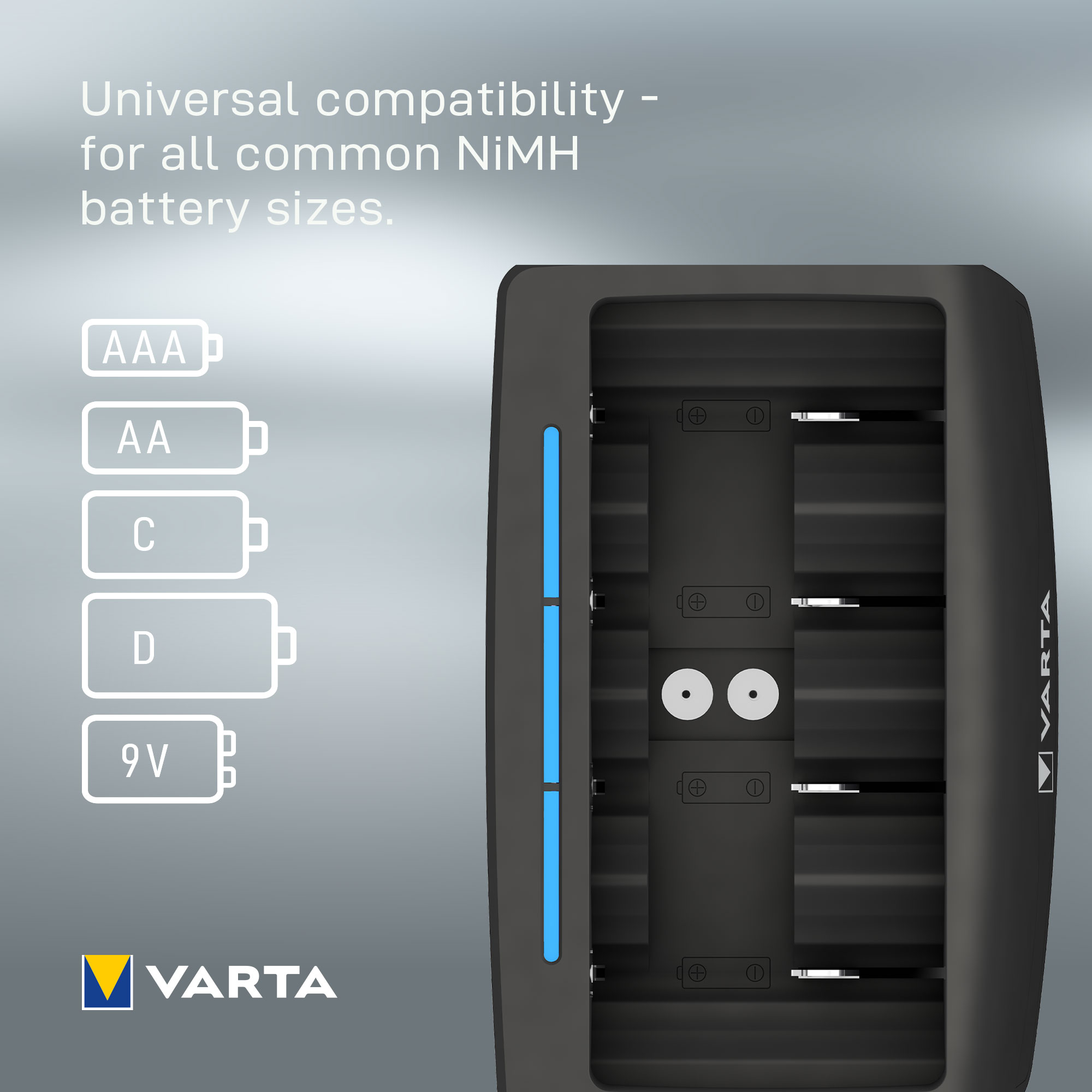 VARTA UNIVERSAL CHARGER FOR AA/AAA/C/D/9V 