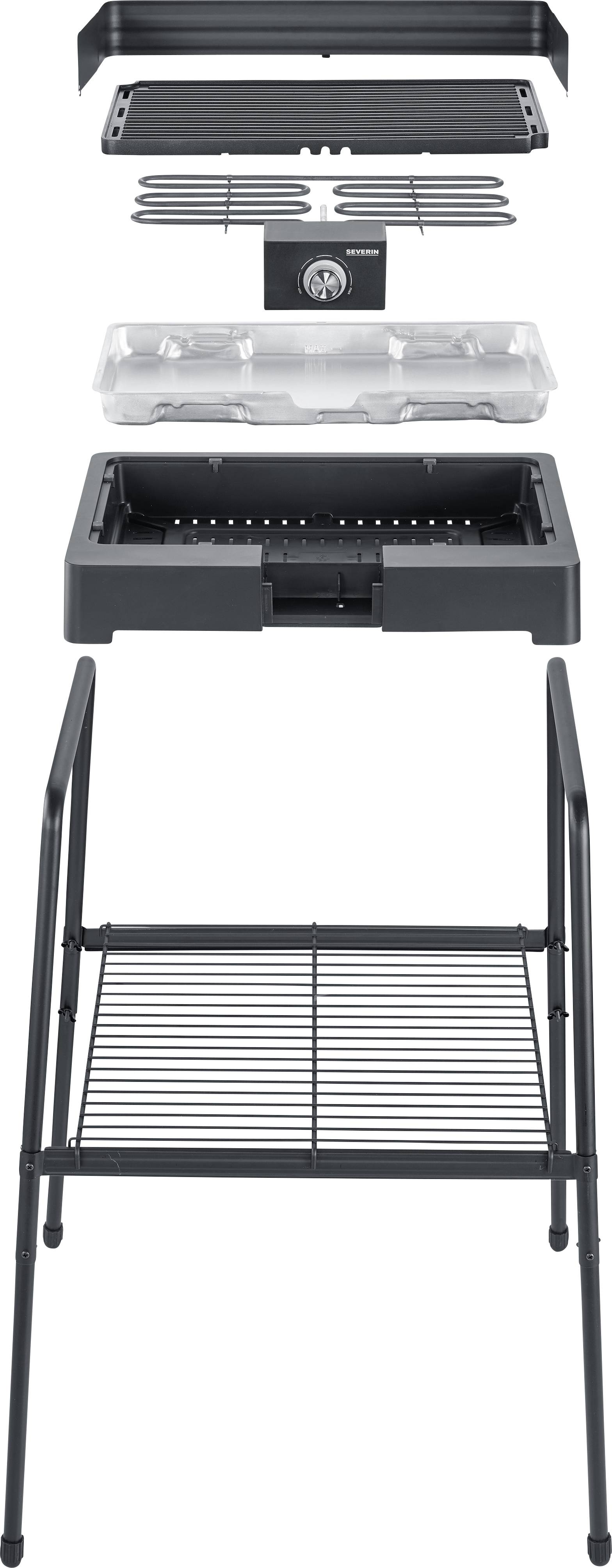 SEVERIN PG 8568 ELECTRIC STANDING GRILL WITH GRILL PLATE 2.2KW