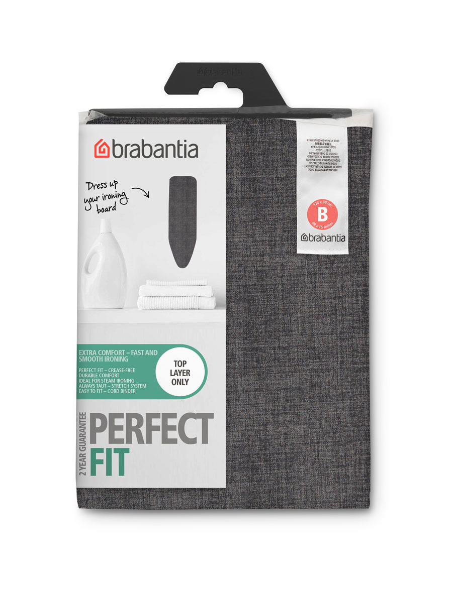 BRABANTIA IRONING BOARD COVER 124X38CM BLACK