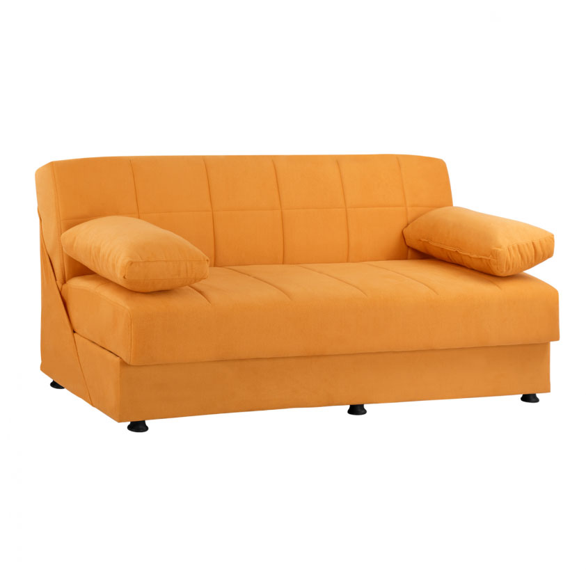 EGE 1215 HM3067.08 SOFA BED 3 SEATS STORAGE VELVET YELLOW 192X74X82CM