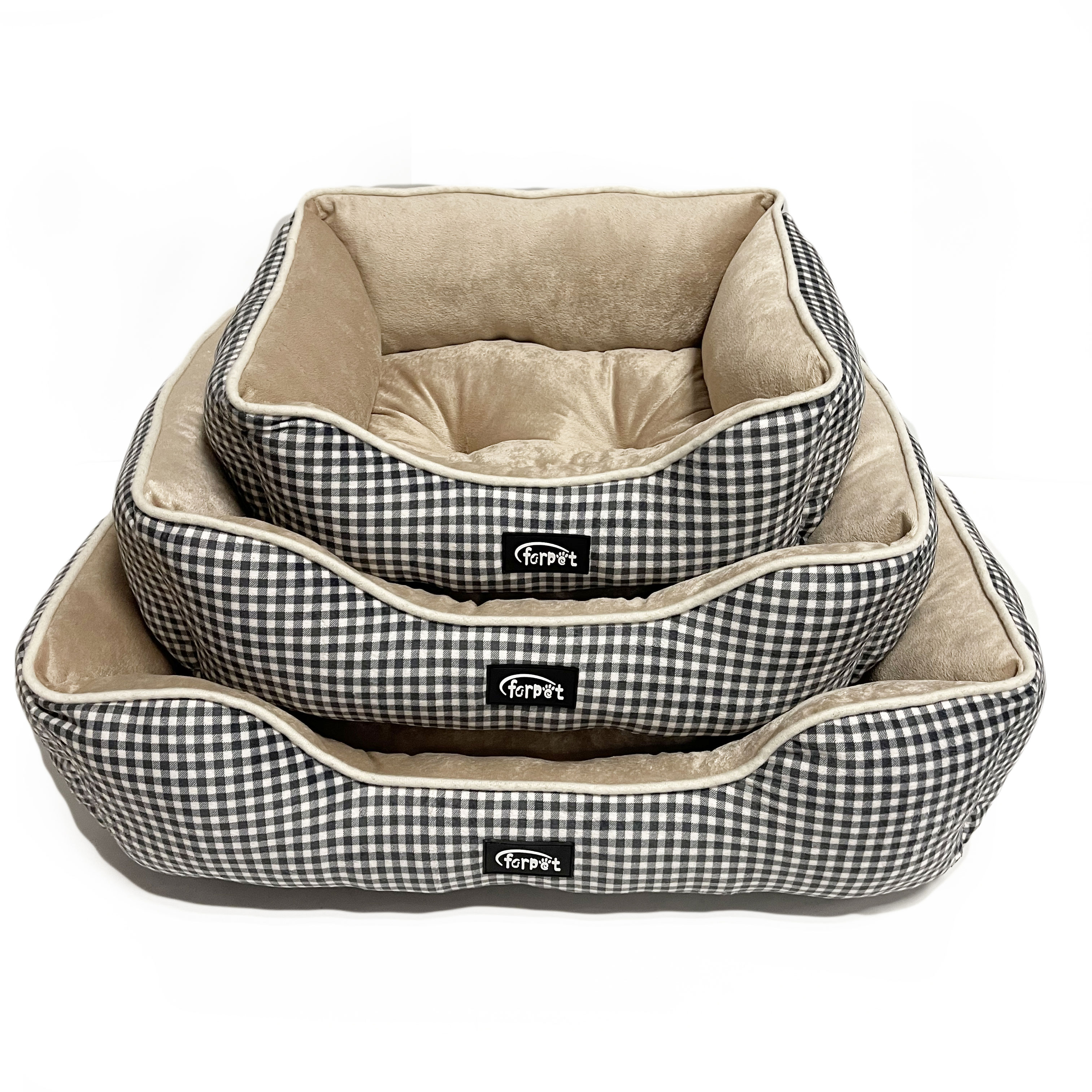 SHC DOG BED 50X40X18CM STRIPE