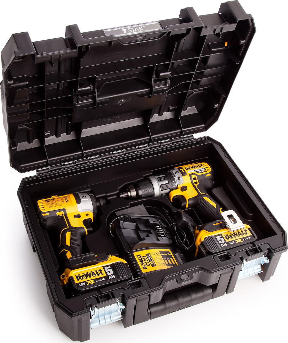 DEWALT DCK2062P2T-QW BRUSHLESS SET IMPACT DRILL & PULSED SCREWDRIVER BATTERY 18V XR 5AH