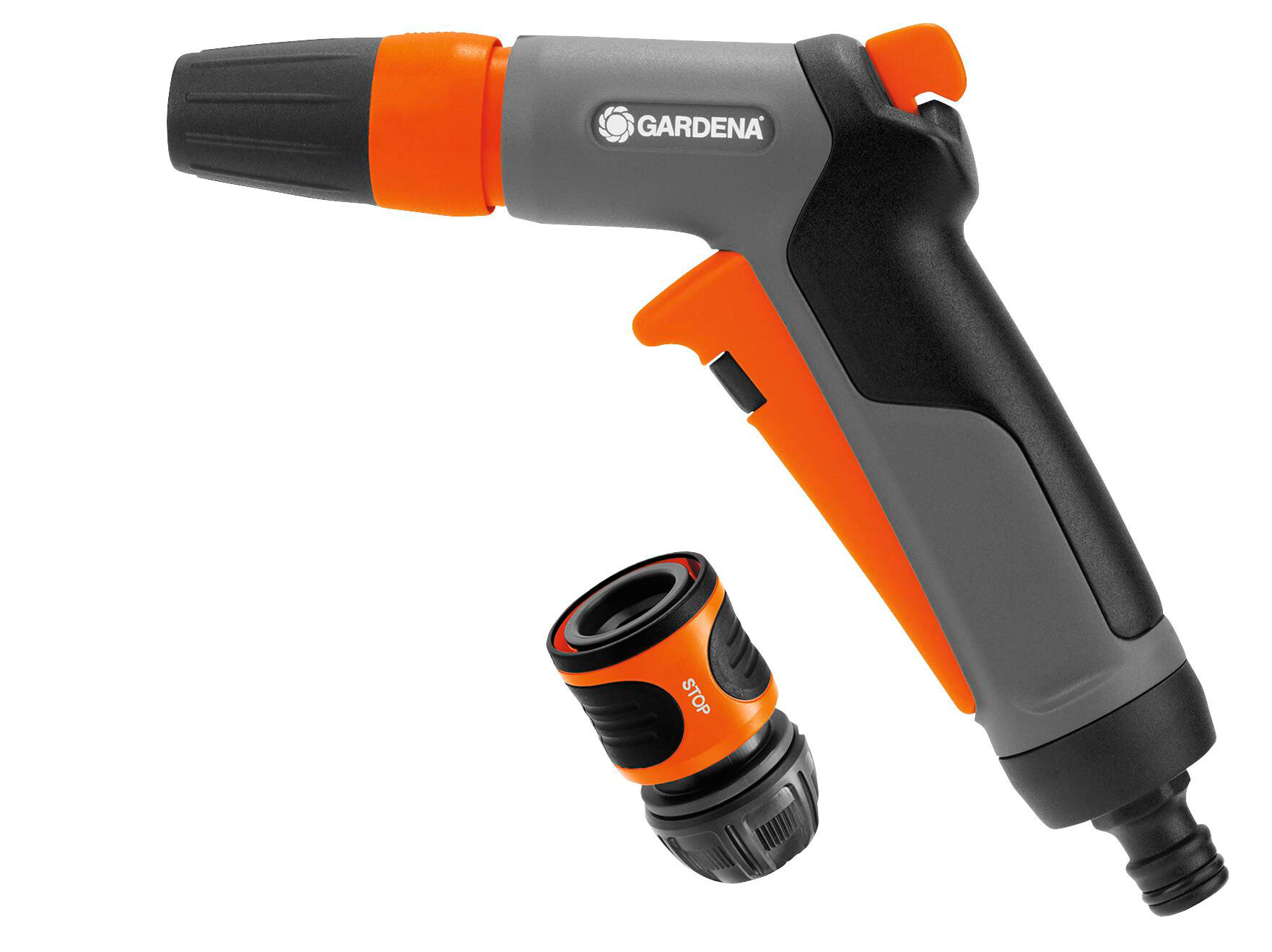 GARDENA SPRAY GUN WITH STOP CONNECTOR