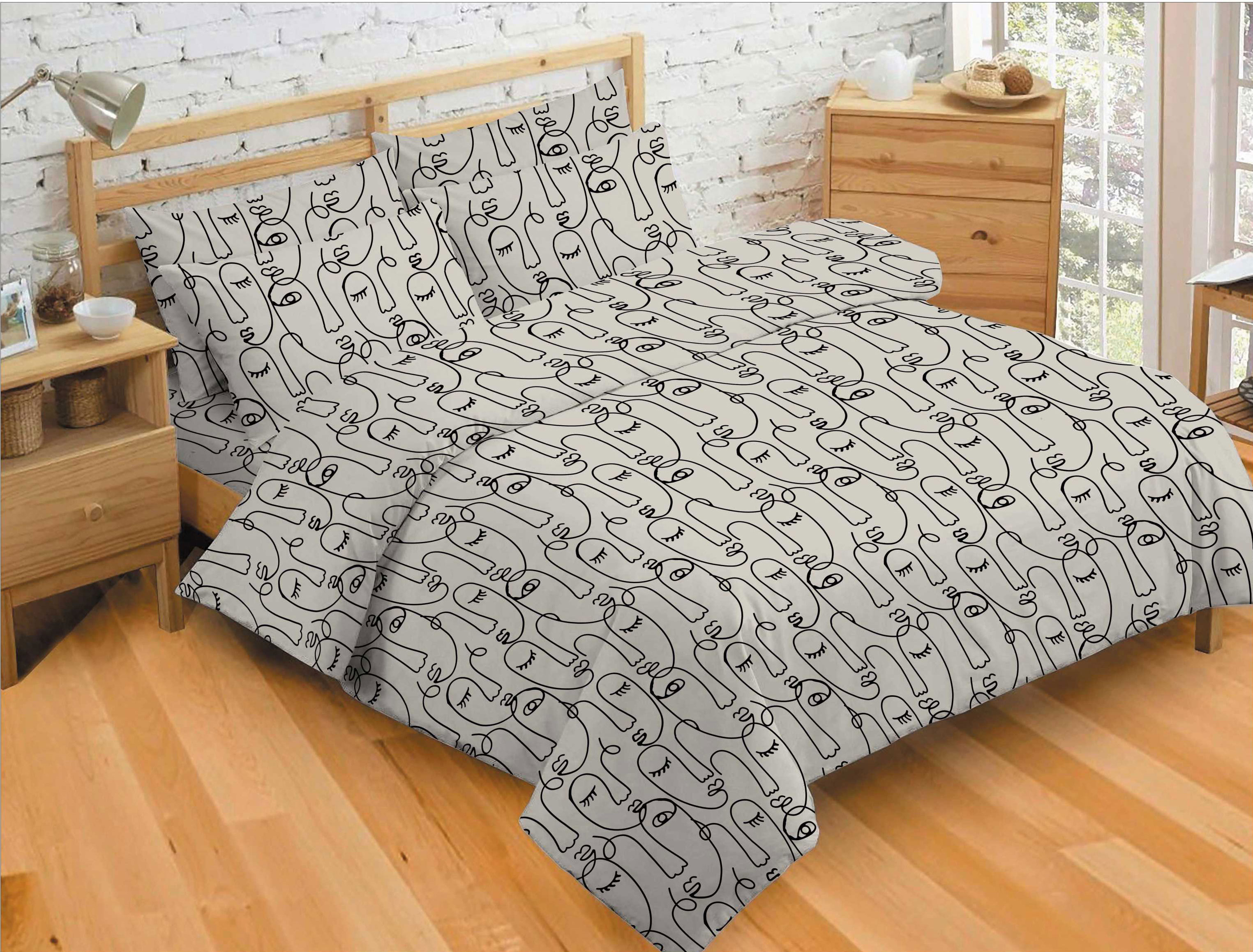 ELEGANCE DUVET COVER LINE ART 180X270CM