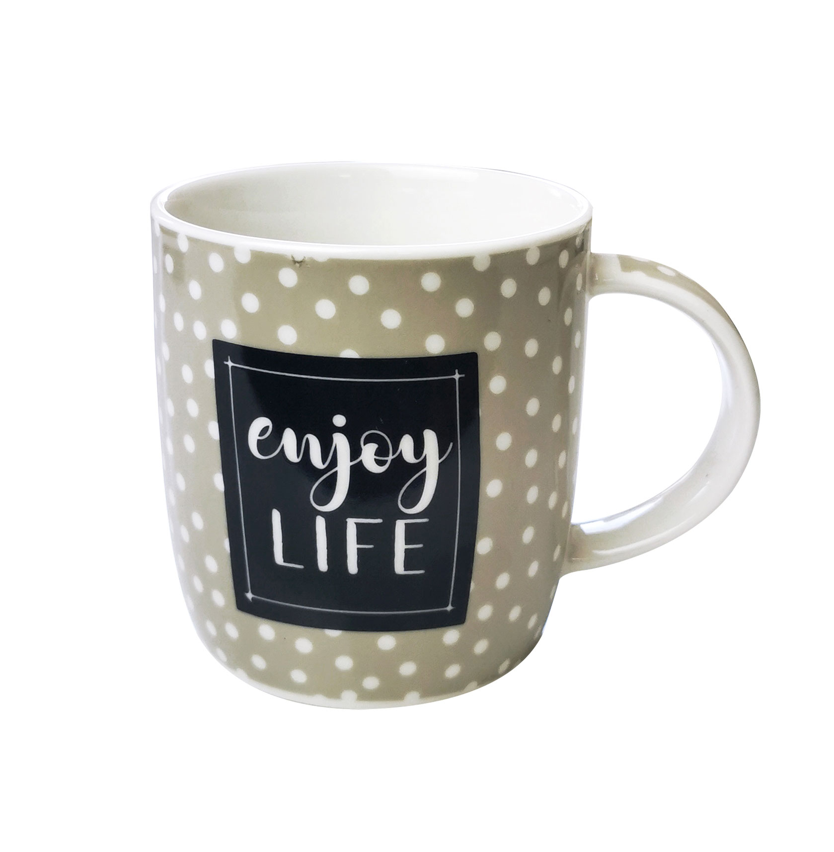 LIFESTYLE ΚΟΥΠΑ BEIGE/BLUE QUOTES 365ML 4 ASSORTED DESIGNS