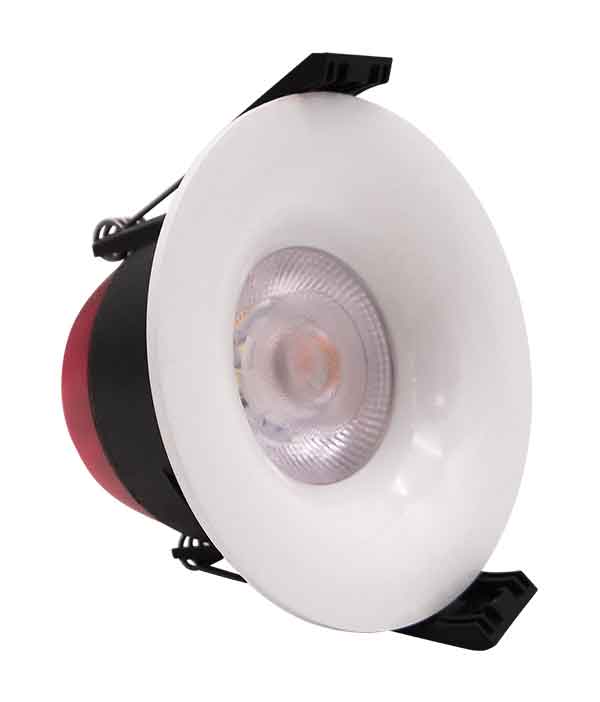 SUNLIGHT LED 8W RECESSED ROUND SPOT LIGHT WHITE DIM 800LM 4CCT 55° IP65 Ø85xH50MM CUTOUT:Ø70