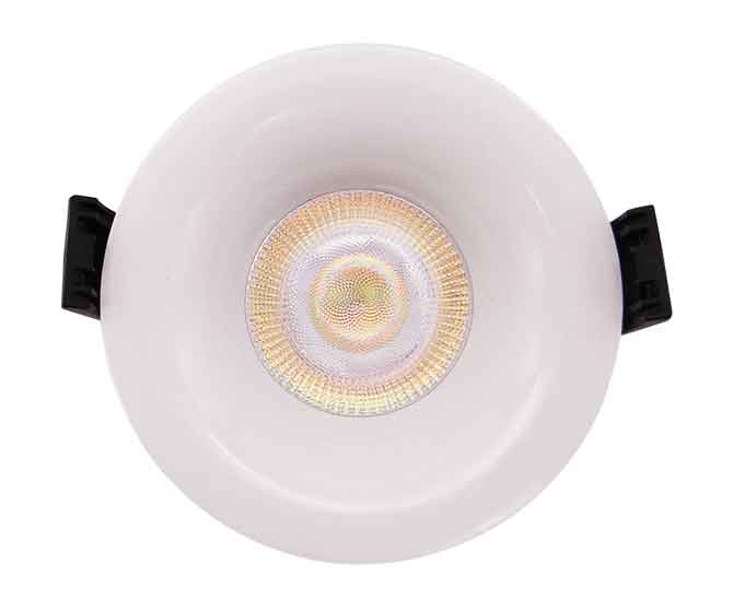 SUNLIGHT LED 8W RECESSED ROUND SPOT LIGHT WHITE DIM 800LM 4CCT 55° IP65 Ø85xH50MM CUTOUT:Ø70